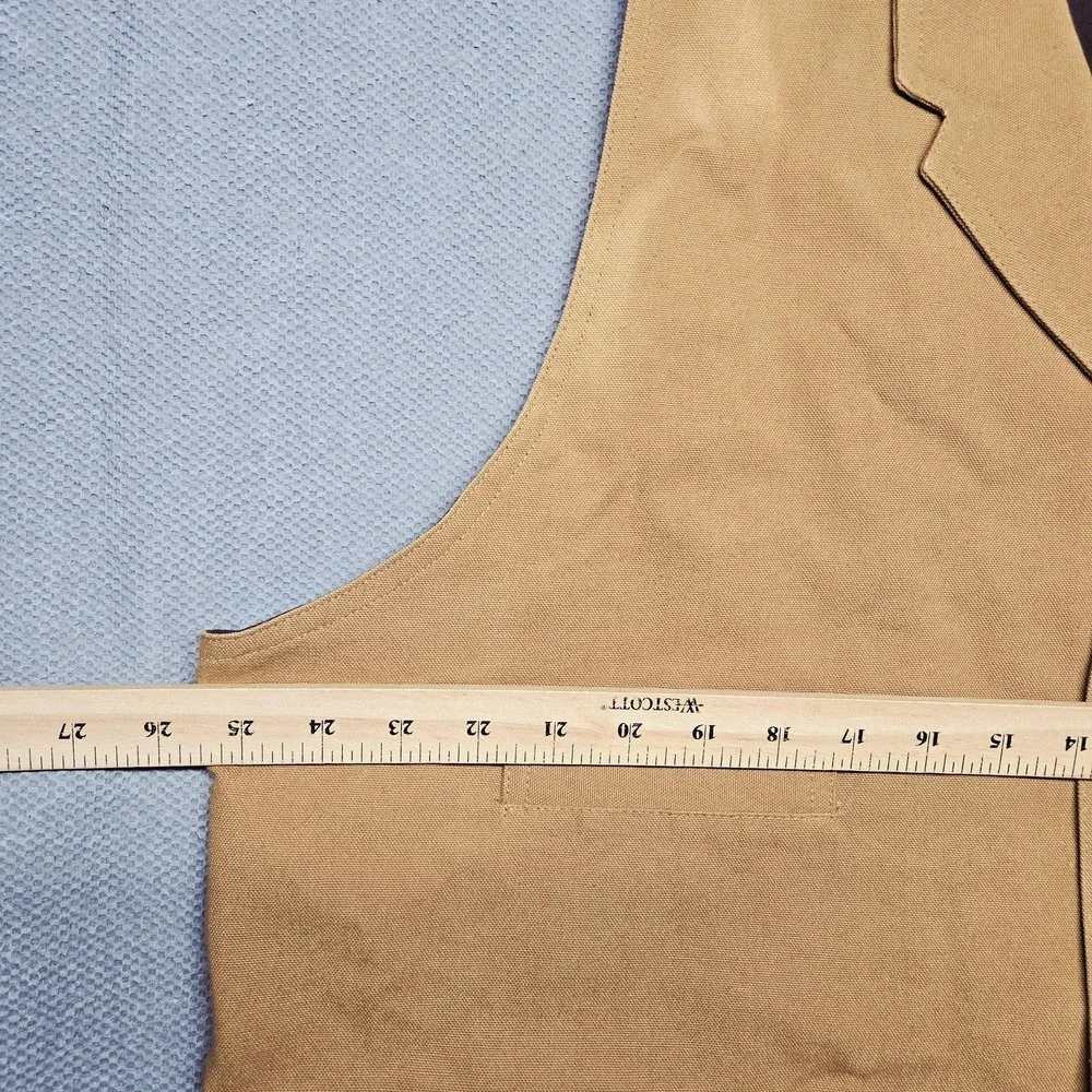 Frontier Classics Vest Mens 2XL Beige Cotton Waistcoat Belted Western Casual